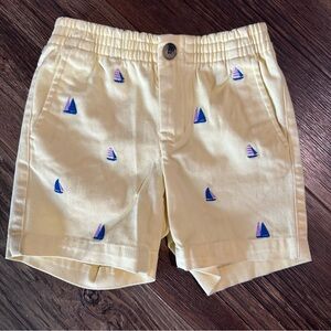 Janie & Jack yellow sailboat toddler boy dress shorts 2T nautical coastal